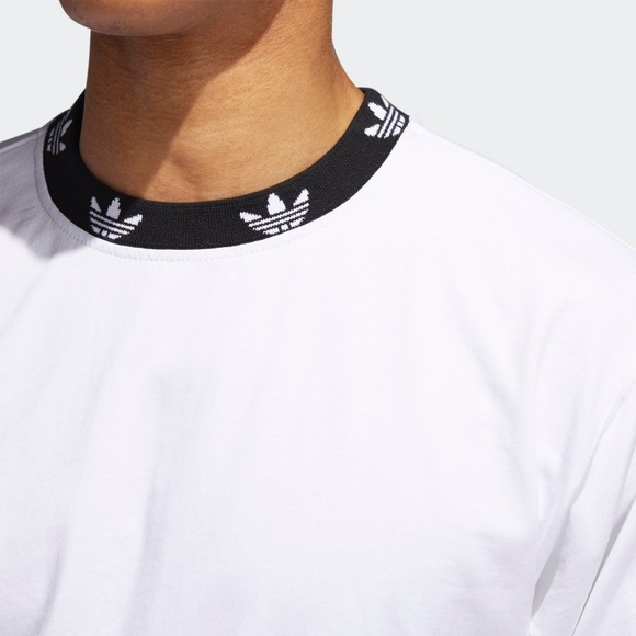 NWOT adidas x UO Trefoil Ribbed Collar Tee - Picture 2 of 13